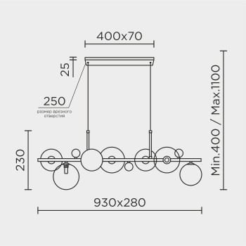 Подвесной светильник MODESTYLE MS.6496.7