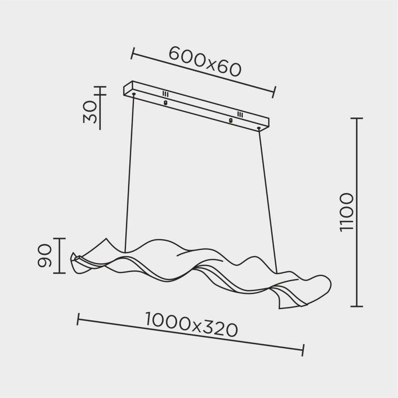 Подвесной светильник MODESTYLE MS.8046.1000 BK