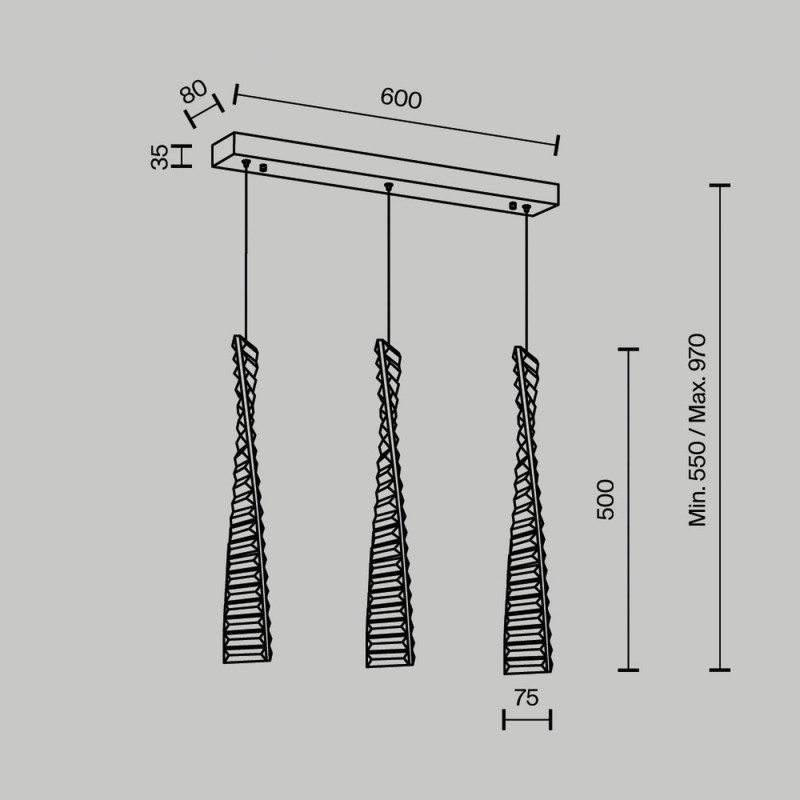 Подвесной светильник MODESTYLE MS.88910.3 GD