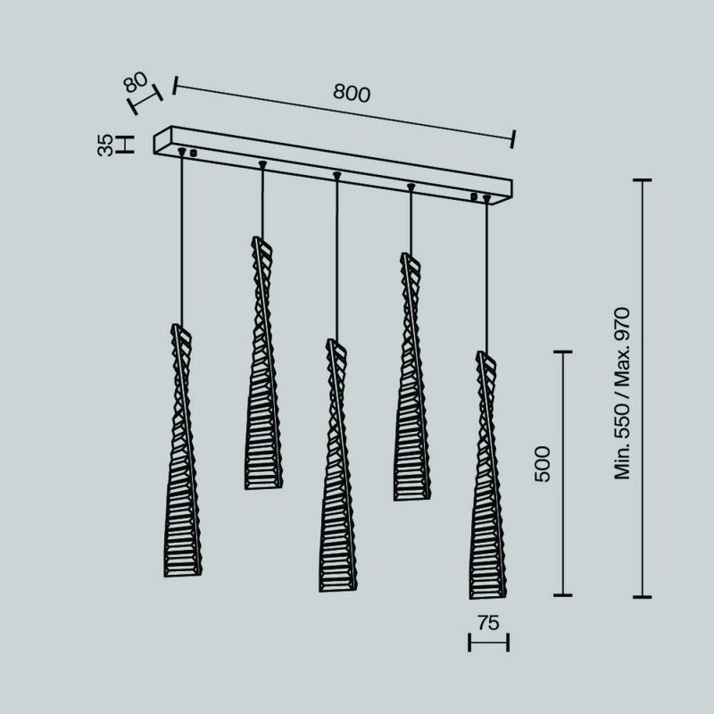 Подвесной светильник MODESTYLE MS.88910.5 CR