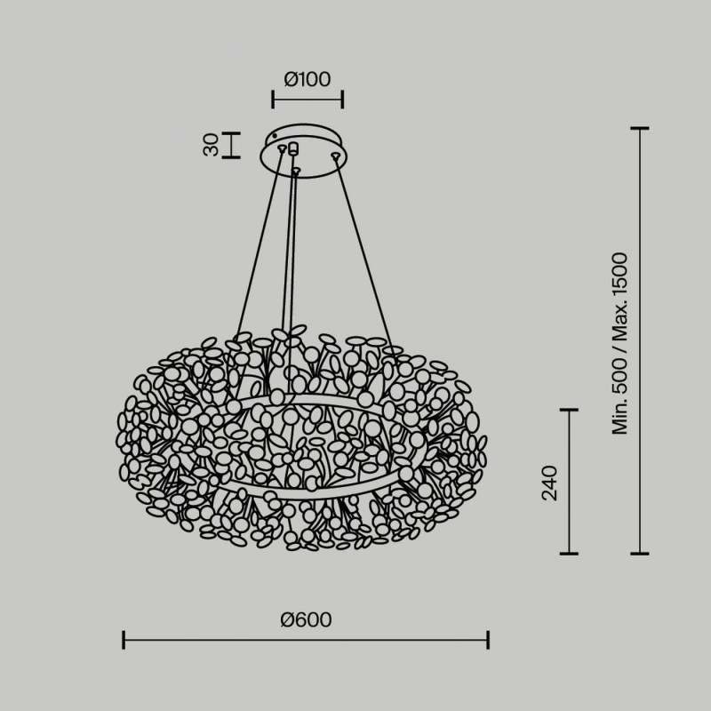 Подвесной светильник MODESTYLE MS.9029.12 GD